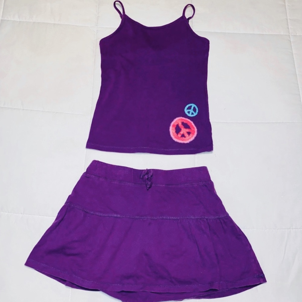 children’s place purple tank top + skort set <3